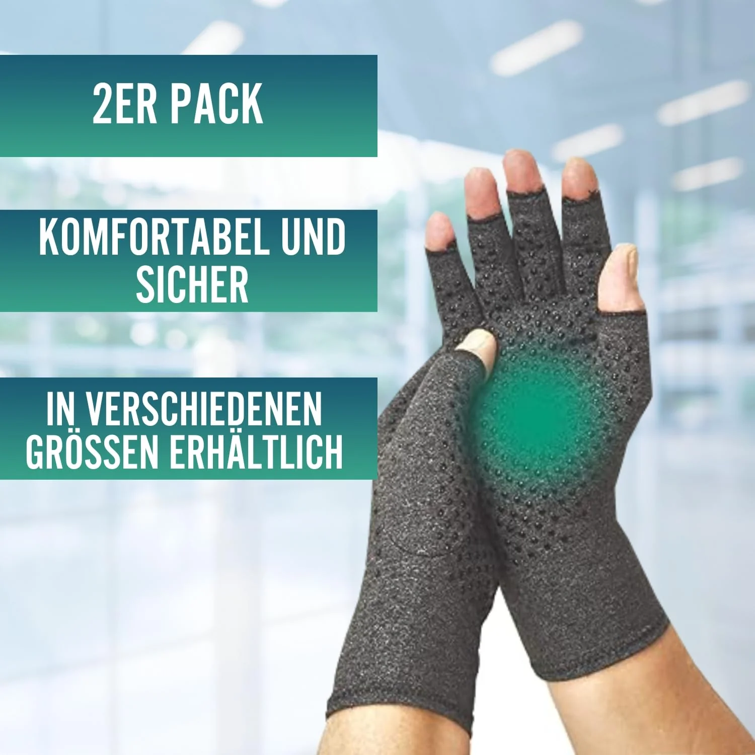 Pack de Kompressionshandschuhe für Arthritis und Arthrose - Image 2