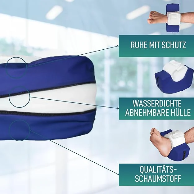 Produkte Pack 2 Wasserdichte PU-Krümmung Anti-Dekubitus-Fersenkappen - Image 7