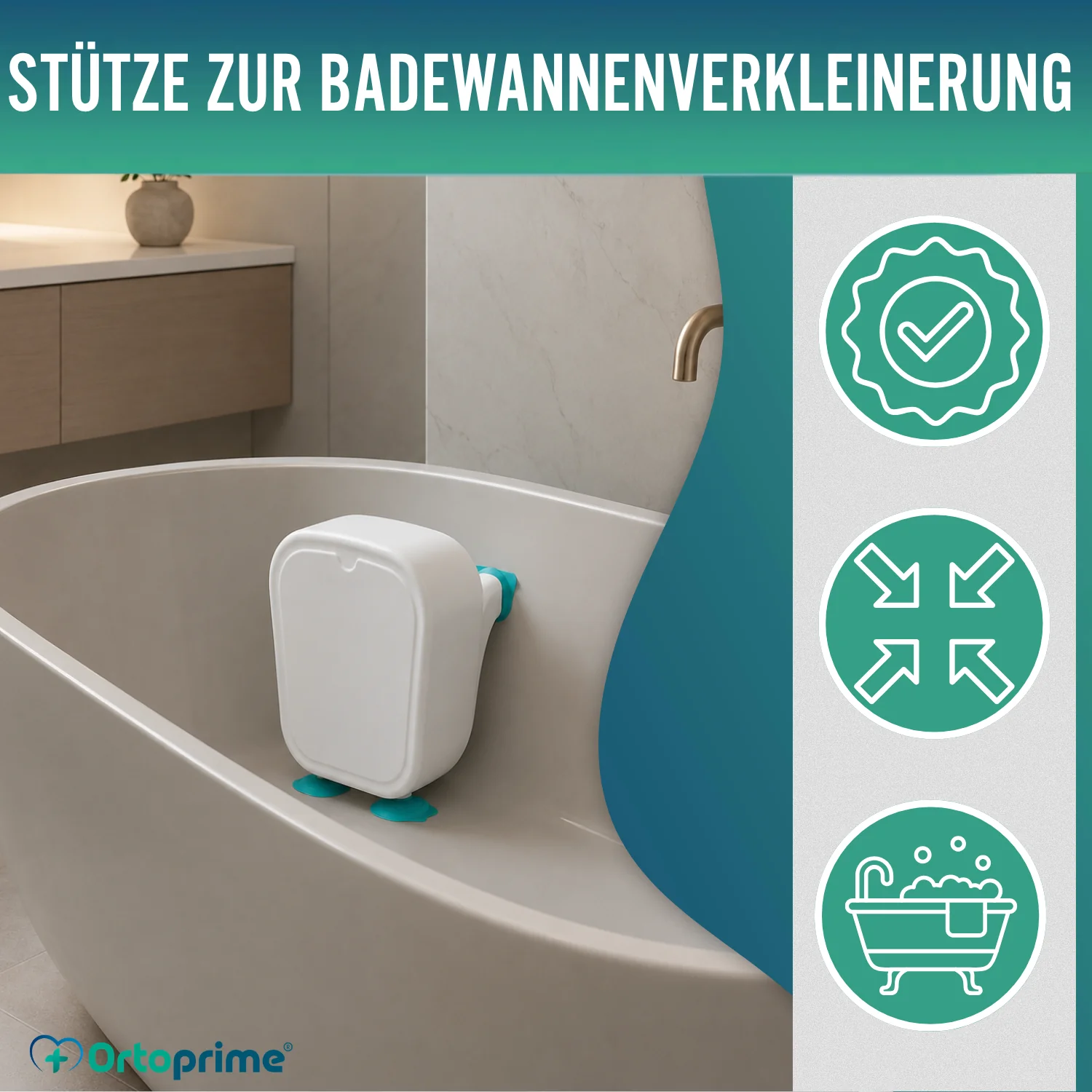 Reduzierender Badewannenständer mit Saugnäpfen | Anpassbar - Image 7