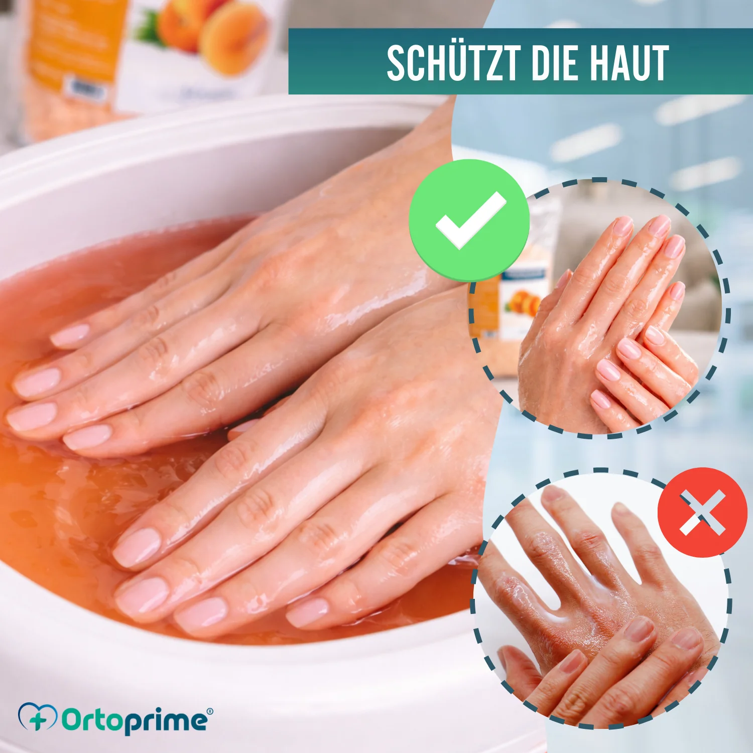 Rehabilitationsparaffin für Hände und Füße 1000ml | Pfirsich - Image 8