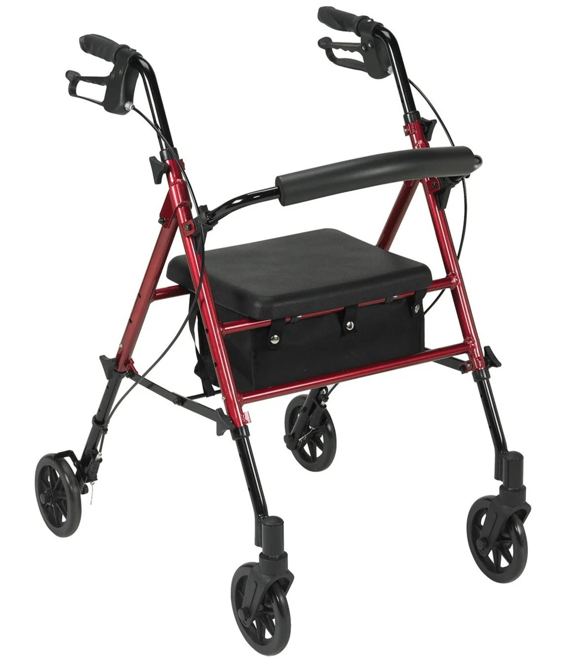 Rollator Höhenverstellbarer Sitz und Griffe | Bremse und Korb