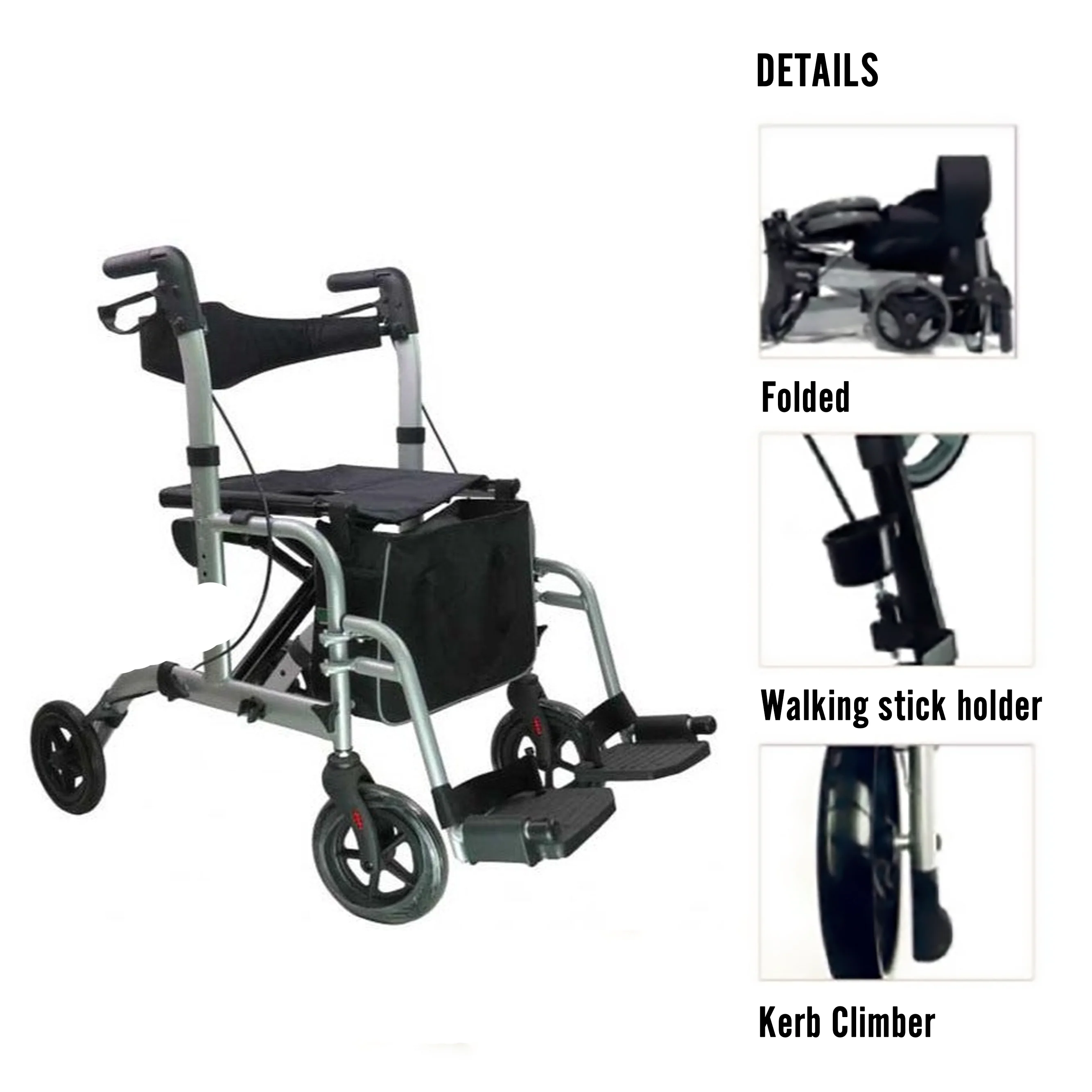 Rollator mit Sitz | Rollator + Rollstuhl - Image 3