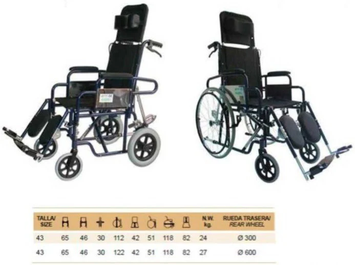 Rollstuhl mit verstellbarer Rückenlehne | Kippschutz - Image 2