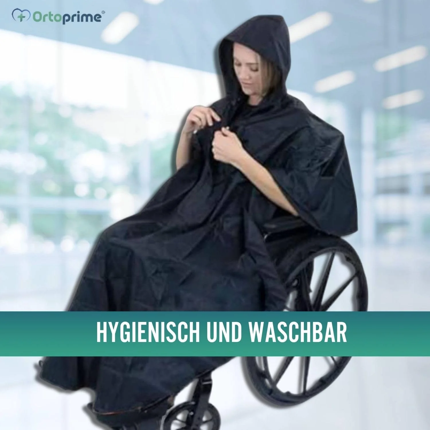 Rollstuhl-Regencape mit Reißverschluss - Image 6