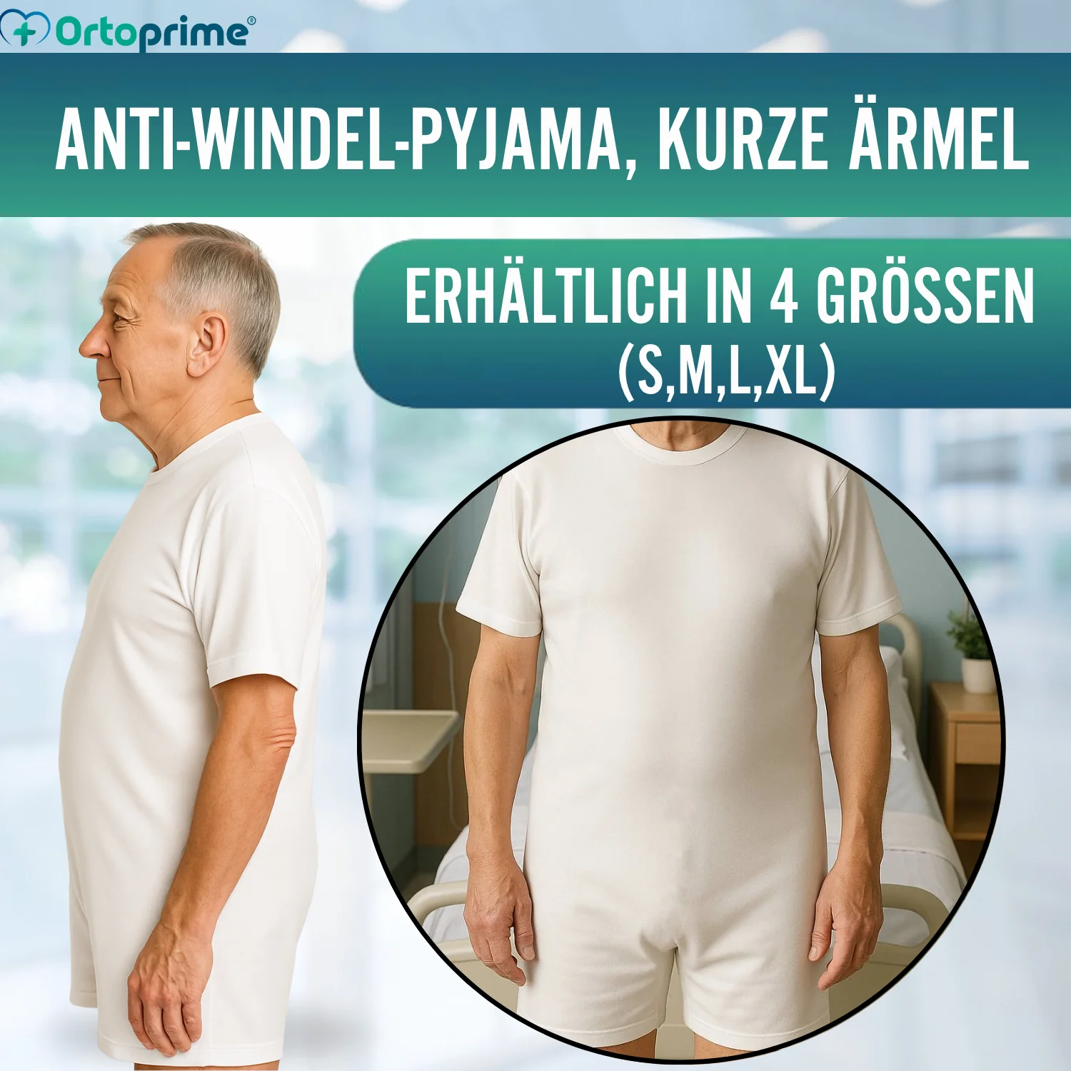 Schlafanzug mit Reißverschluss | Kurzarm - Image 6