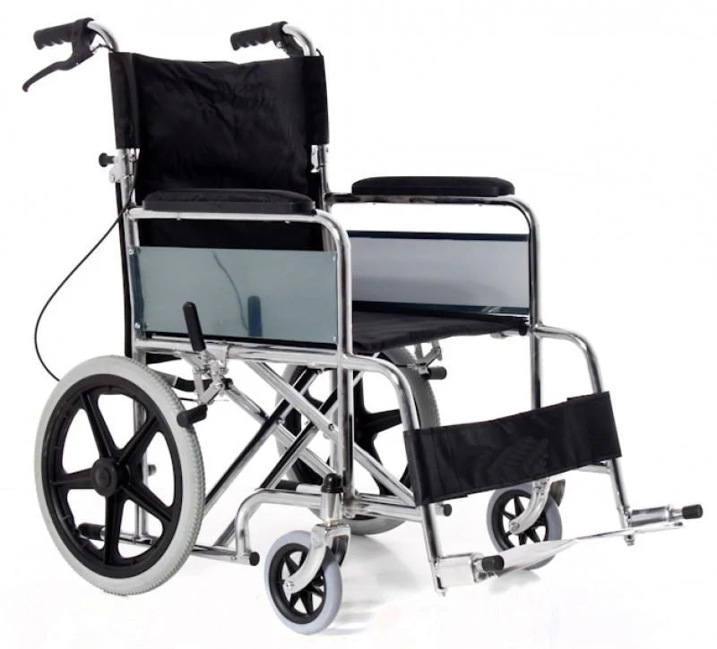 Rollstuhl mit extra breitem Transportstuhl aus Stahl | Espace