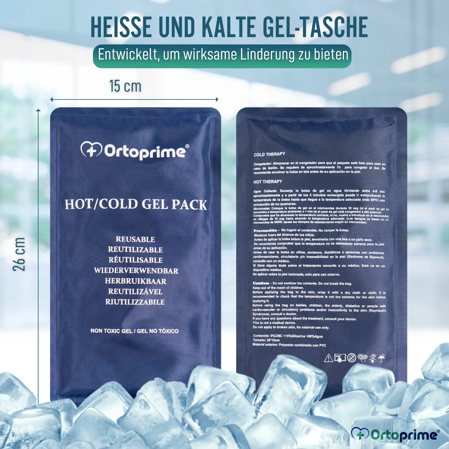 Wiederverwendbare Kalt- und Warmgelbeutel | Packung mit 2 Stück - Image 11
