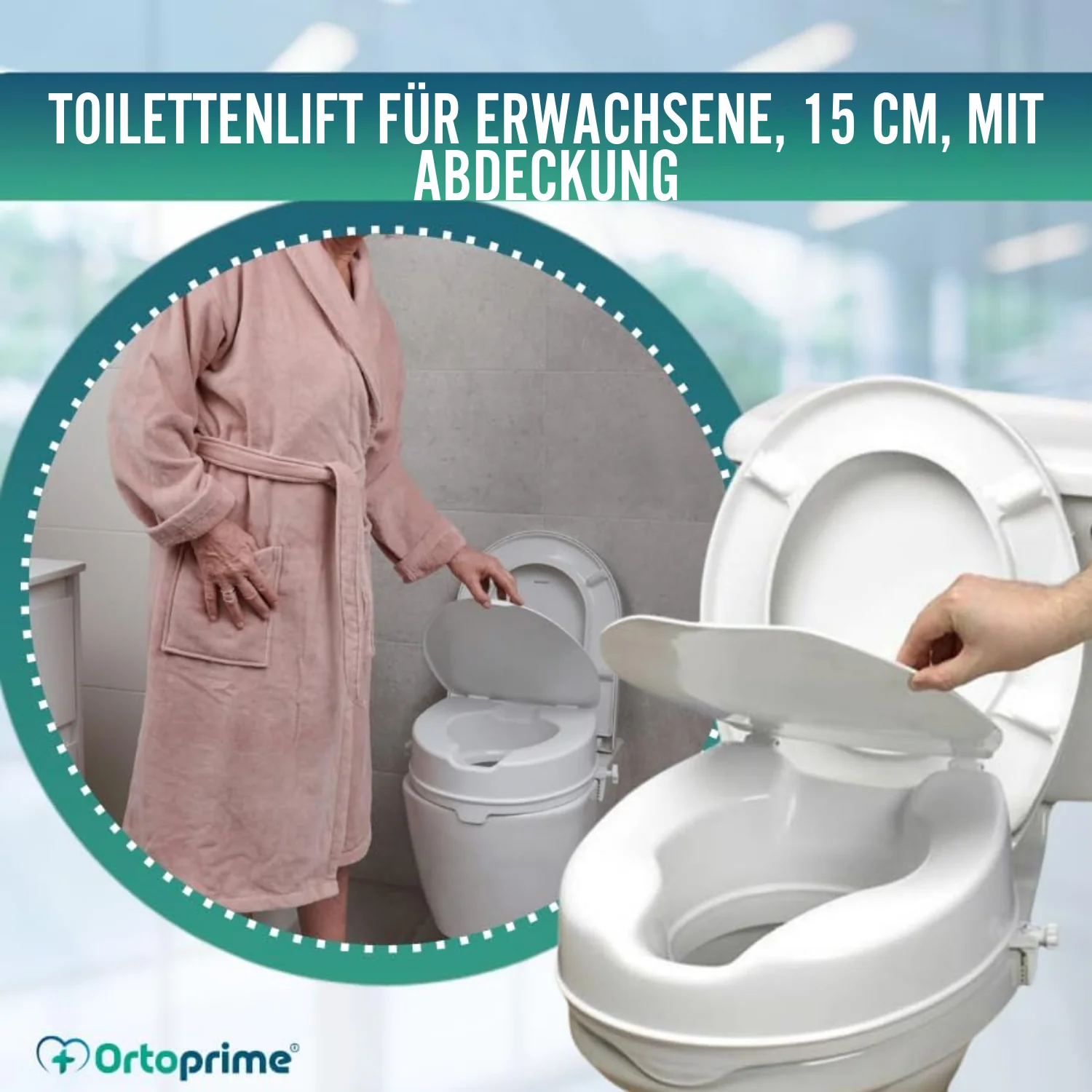 WC-Erhöhung für Erwachsene 15 cm | Universelle Toilettenaufsatz - Image 5
