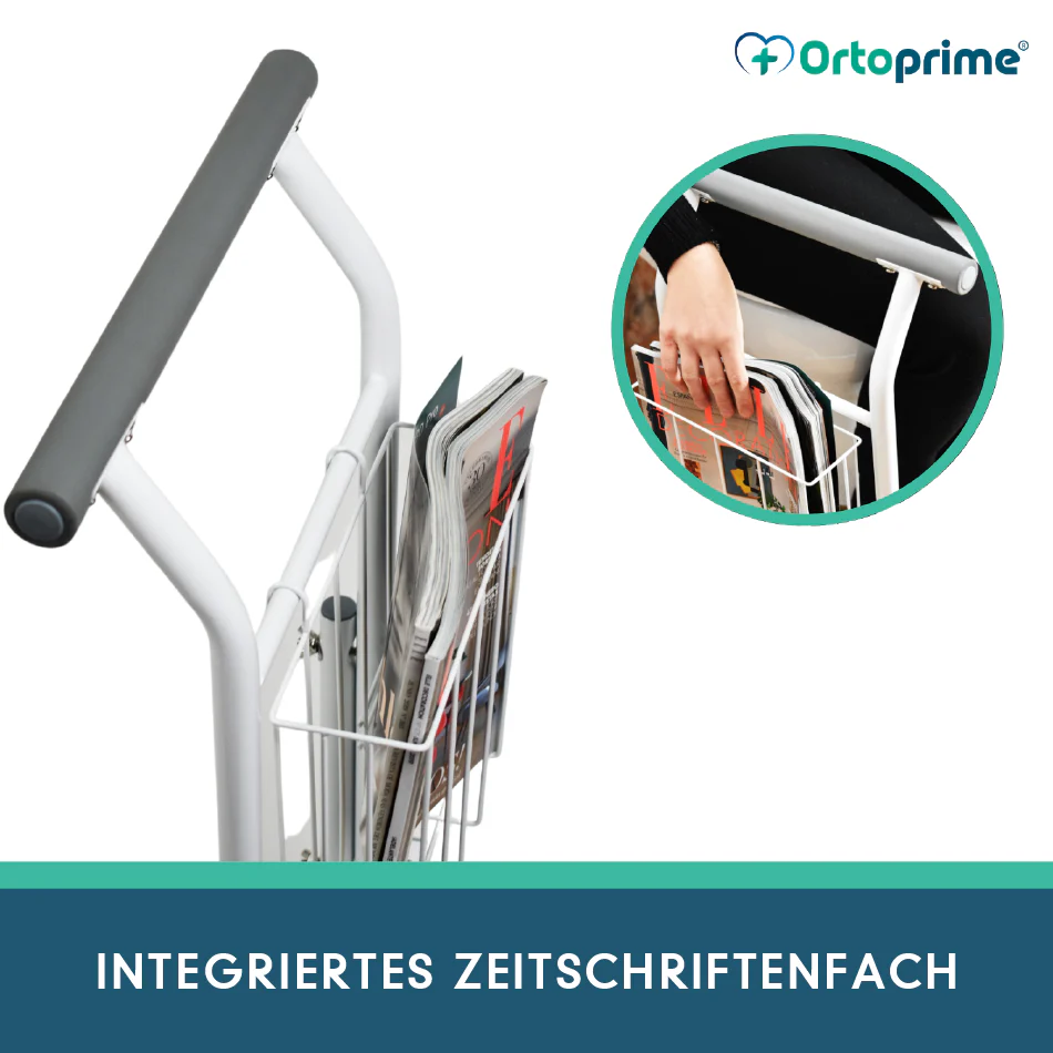 Tragbare Toilettenarmlehne mit Zeitschriftenständer - Image 2
