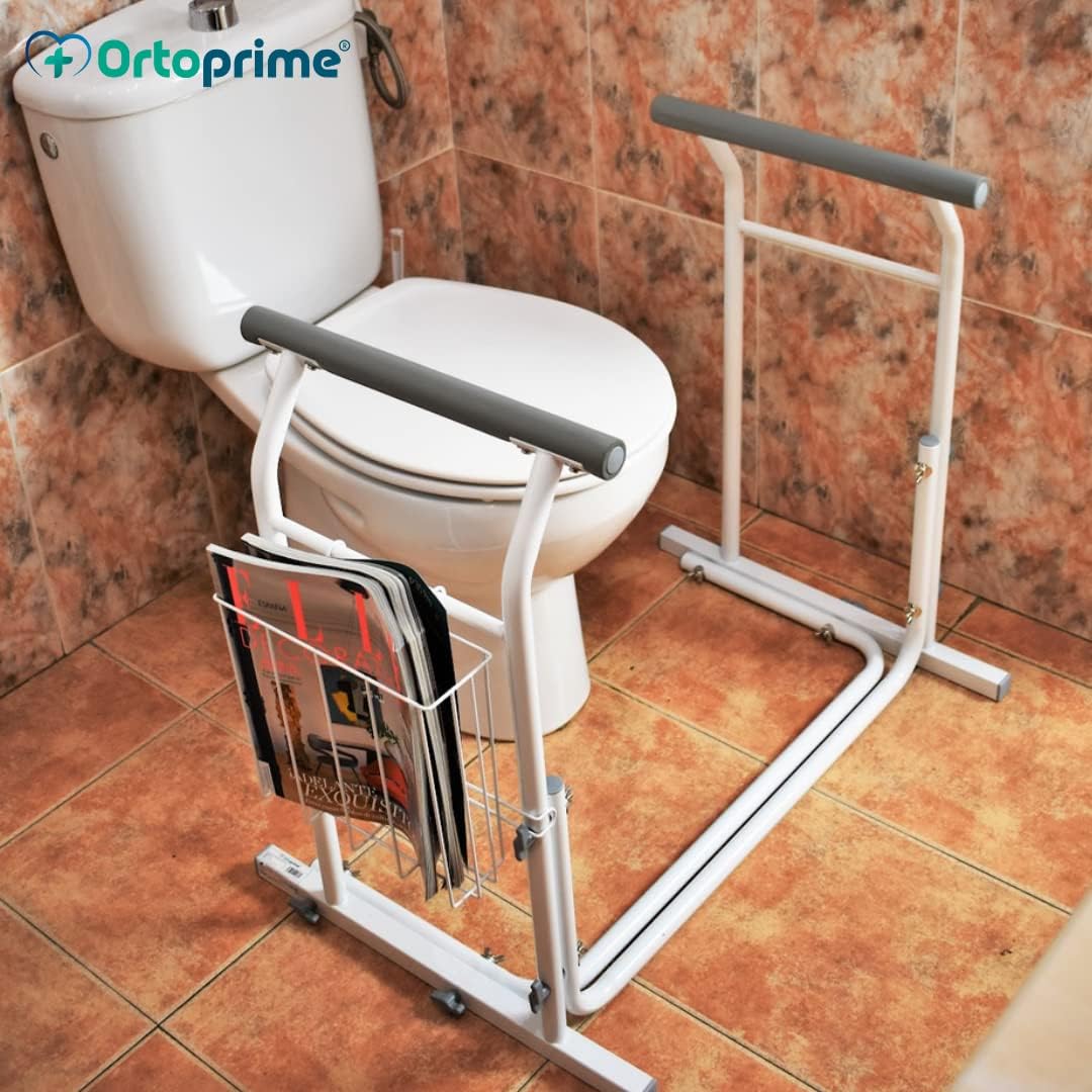 Tragbare Toilettenarmlehne mit Zeitschriftenständer - Image 3