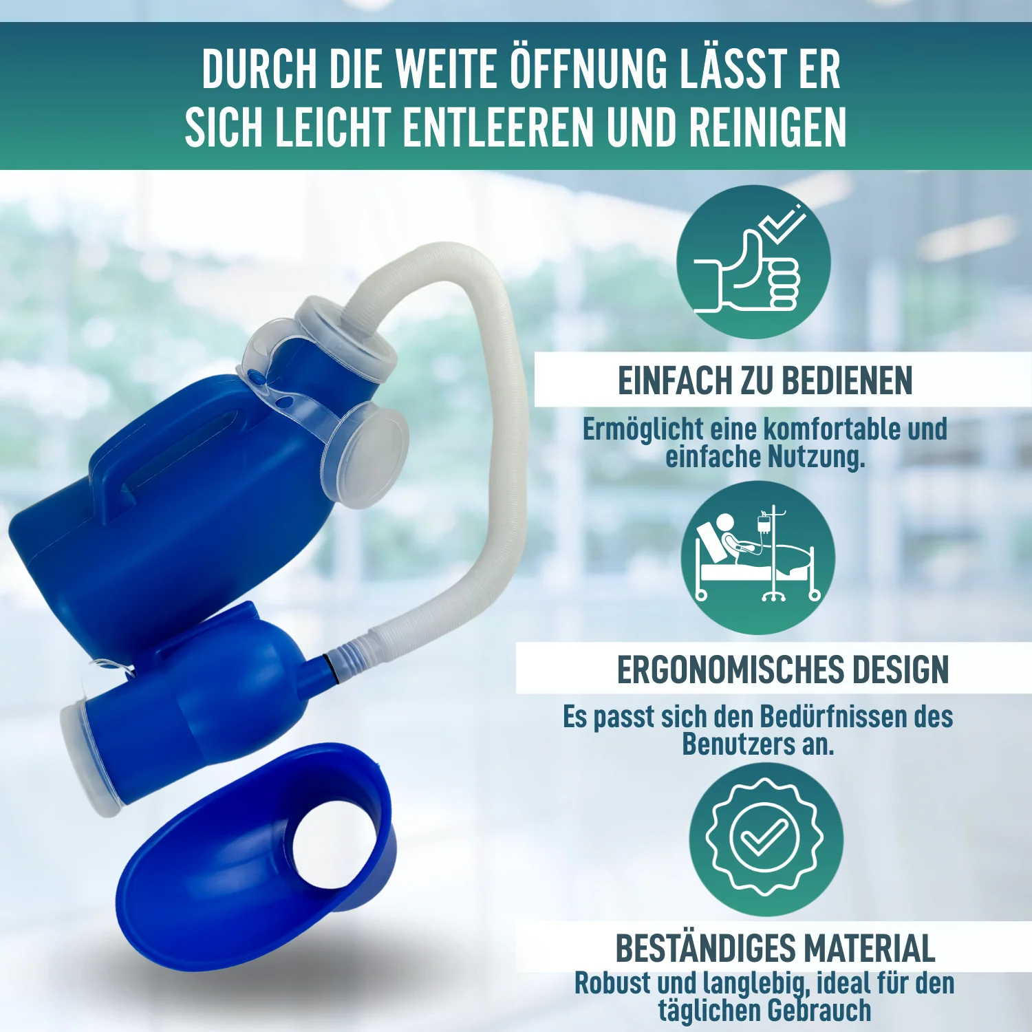 Tragbares Unisex Urinal 1200ml für Erwachsene und Kinder - Image 2