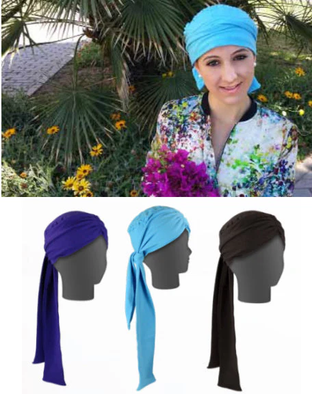Turban Kopftuch für Krebspatienten Gerafft | Wähle deine Farbe - Image 9