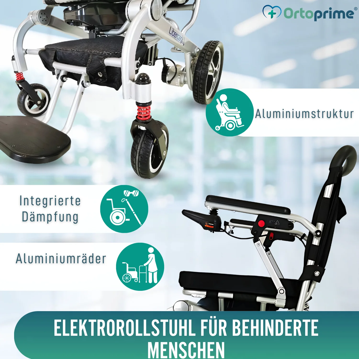 Ultraleichter Kompakter Elektro-Rollstuhl mit Lithium-Akku - Image 7