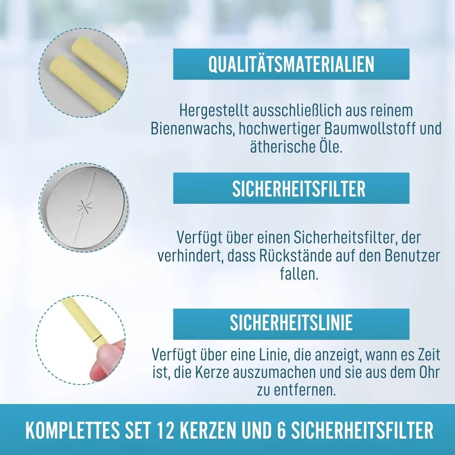 Ohrenkerzen für effektive und sichere Reinigung | Packung mit 12 Kerzen - Image 4