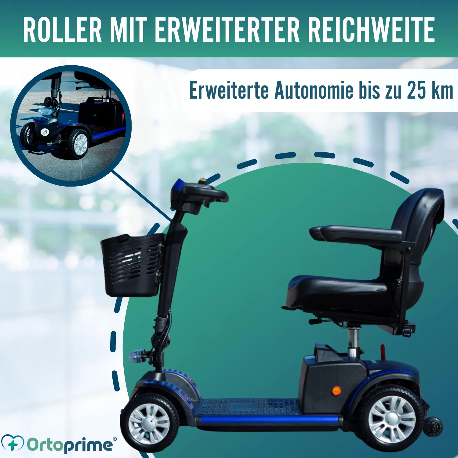 Elektrischer Scooter Kompakt & Abnehmbar | 4 Räder - Image 6