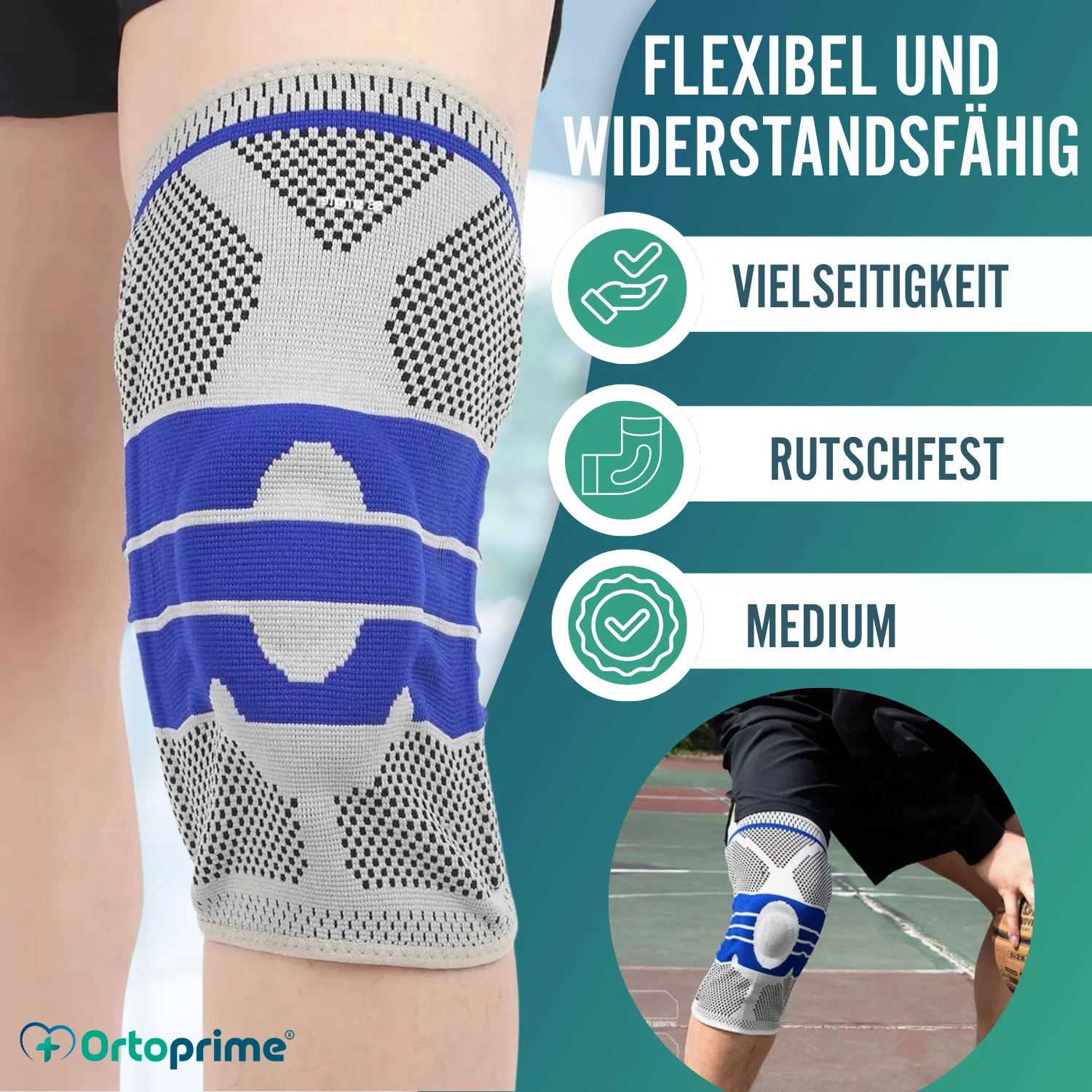 Verstellbare Kniebandage für Meniskus und Bänder mit Patellenschutz - Image 6