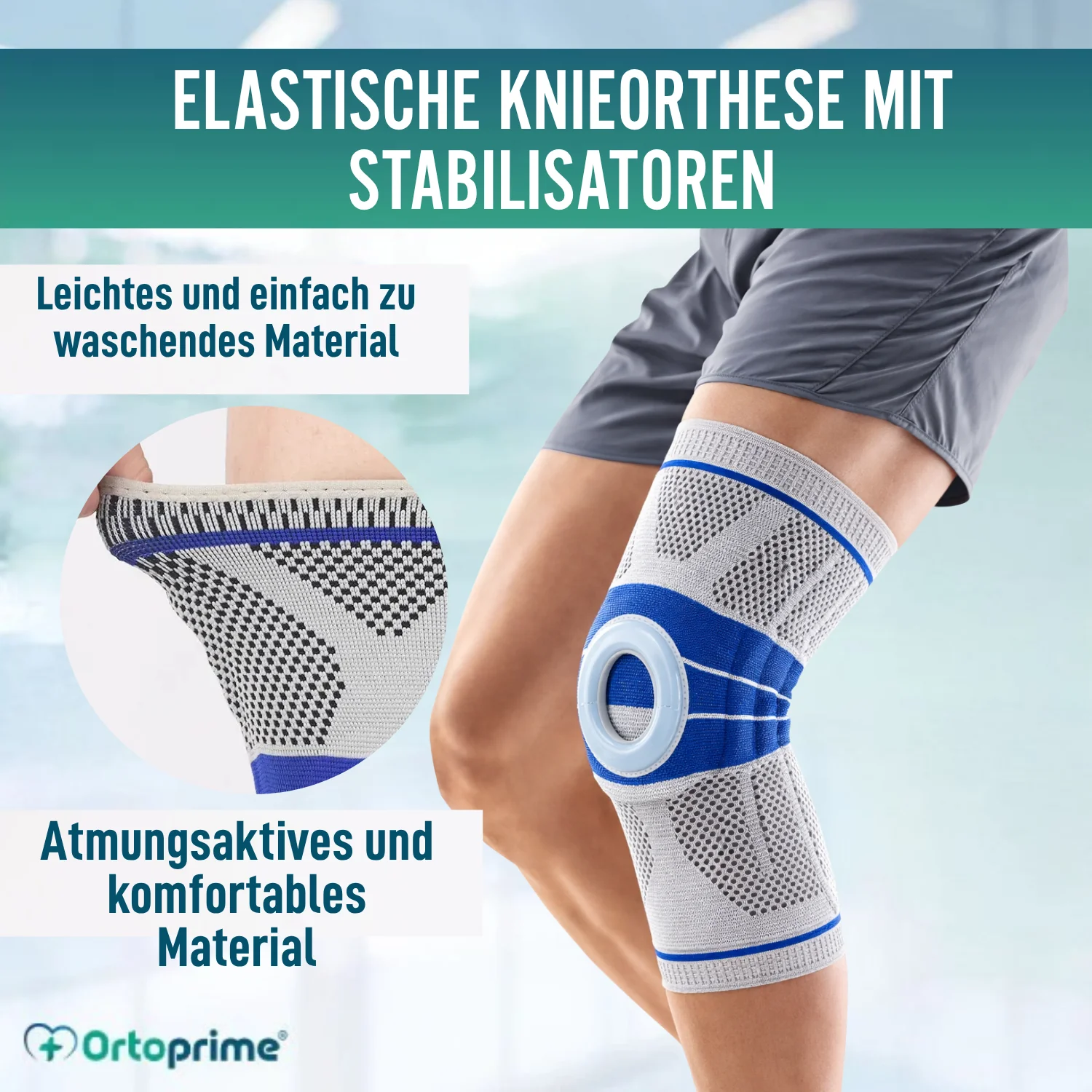 Verstellbare Kniebandage für Meniskus und Bänder mit Patellenschutz - Image 8