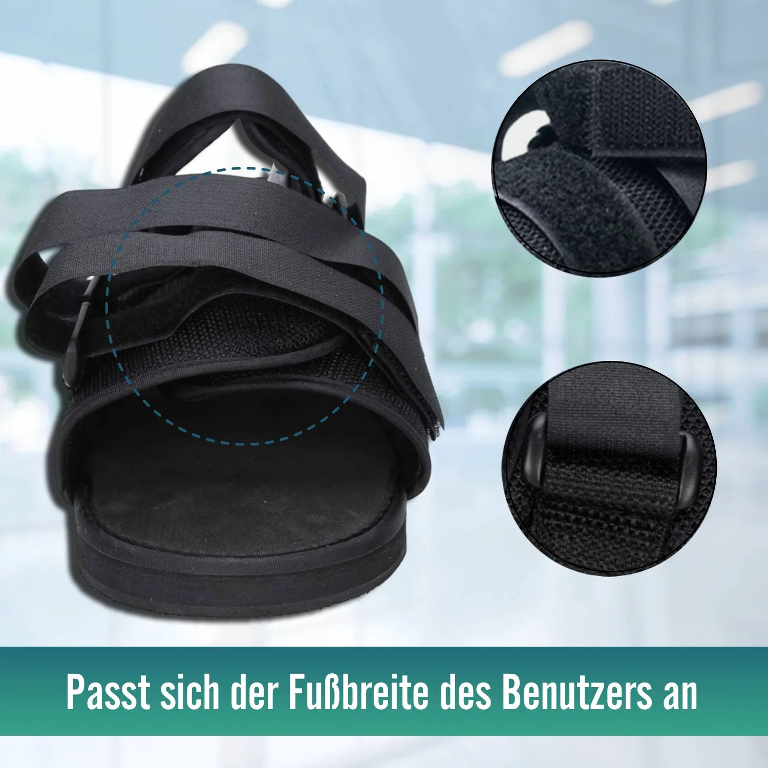 Verstellbarer bilateraler postoperativer Schuh mit Klettverschluss | 3 Größen - Image 2