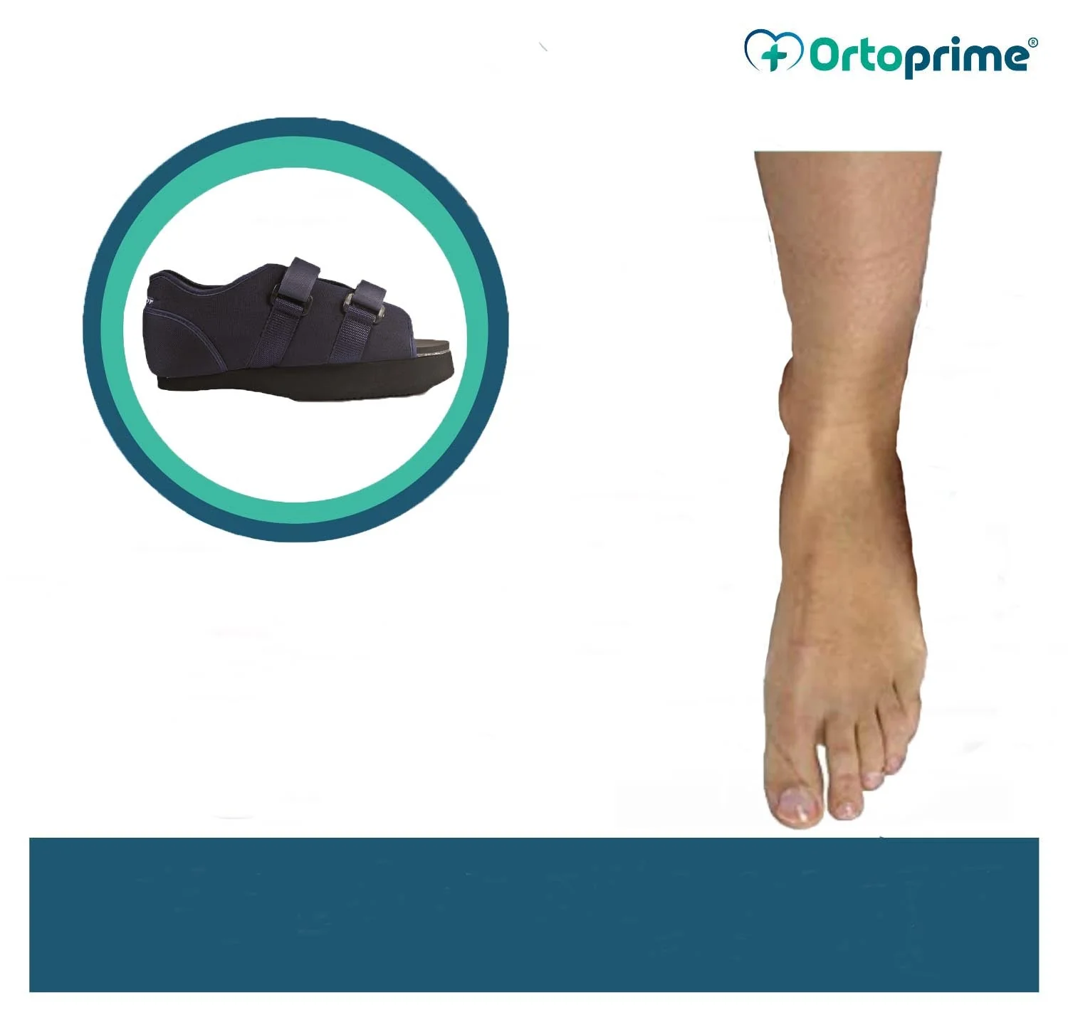 Verstellbarer postoperativer Schuh mit vorderer Keilabsatz | Drei Größen - Image 3