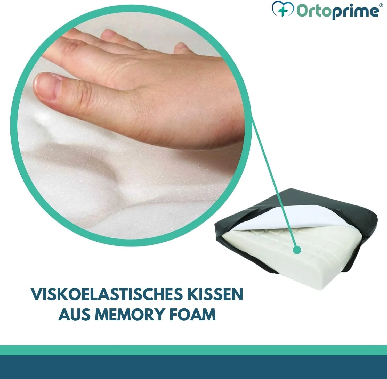 Viskoelastisches Anti-Dekubitus-Kissen für Rollstühle 80kg/m3 - Image 5