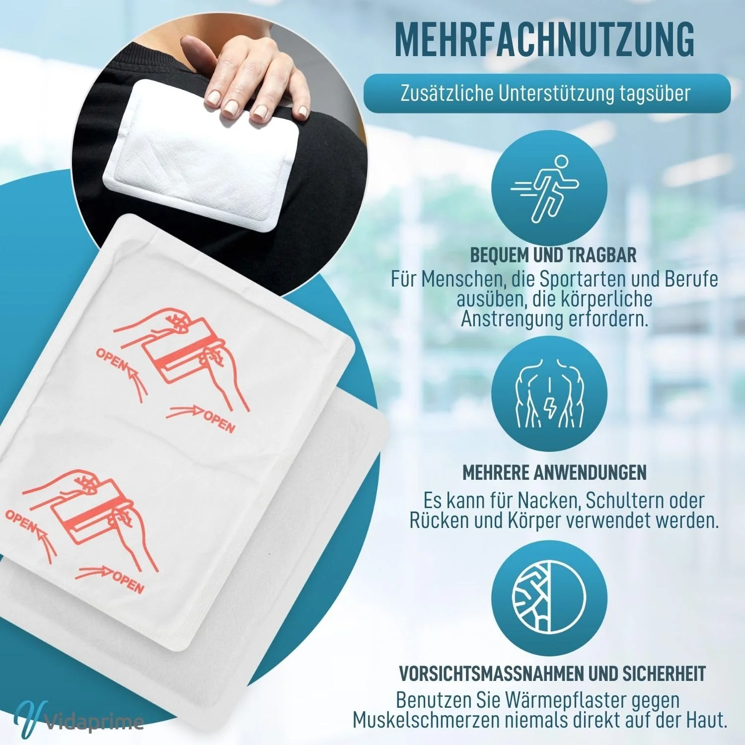 Wärmepflaster für Rücken Nacken | Packung mit 10 Stück - Image 4