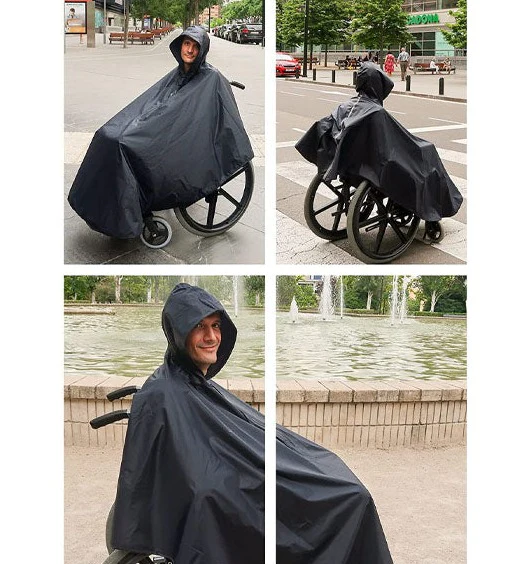 Wasserdichte Anpassbare Rollstuhlregenjacke - Image 4