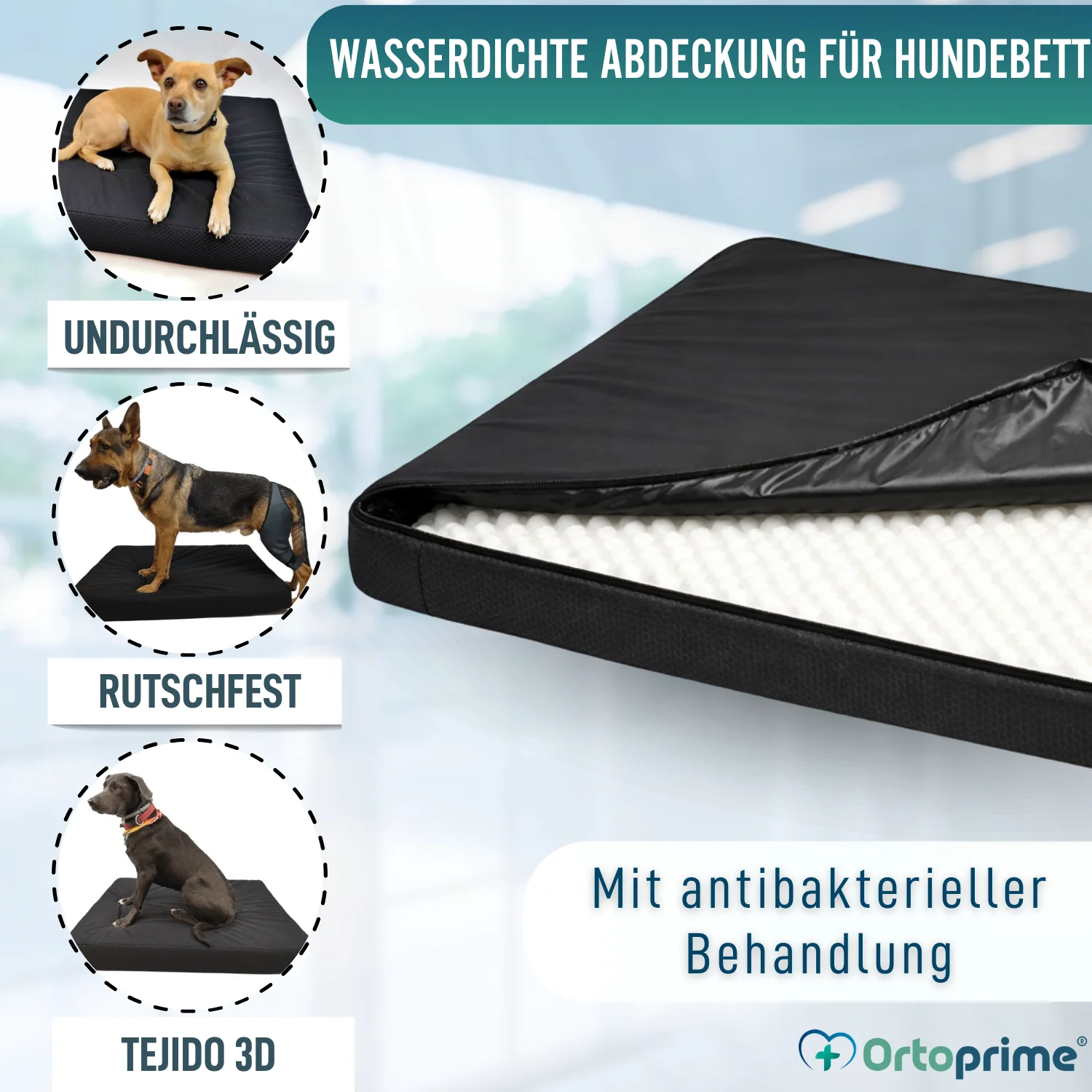 Wasserdichter Bezug für Orthopädische Hundematratze | 4 Größen - Image 2