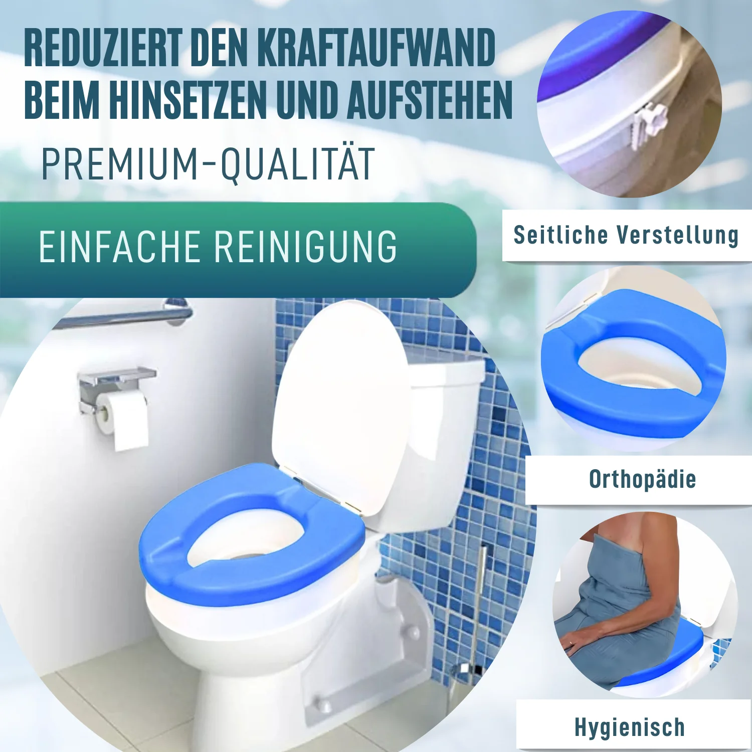 WC-Erhöher Erwachsene 10cm Gepolstert | Universal WC-Erhöher - Image 4