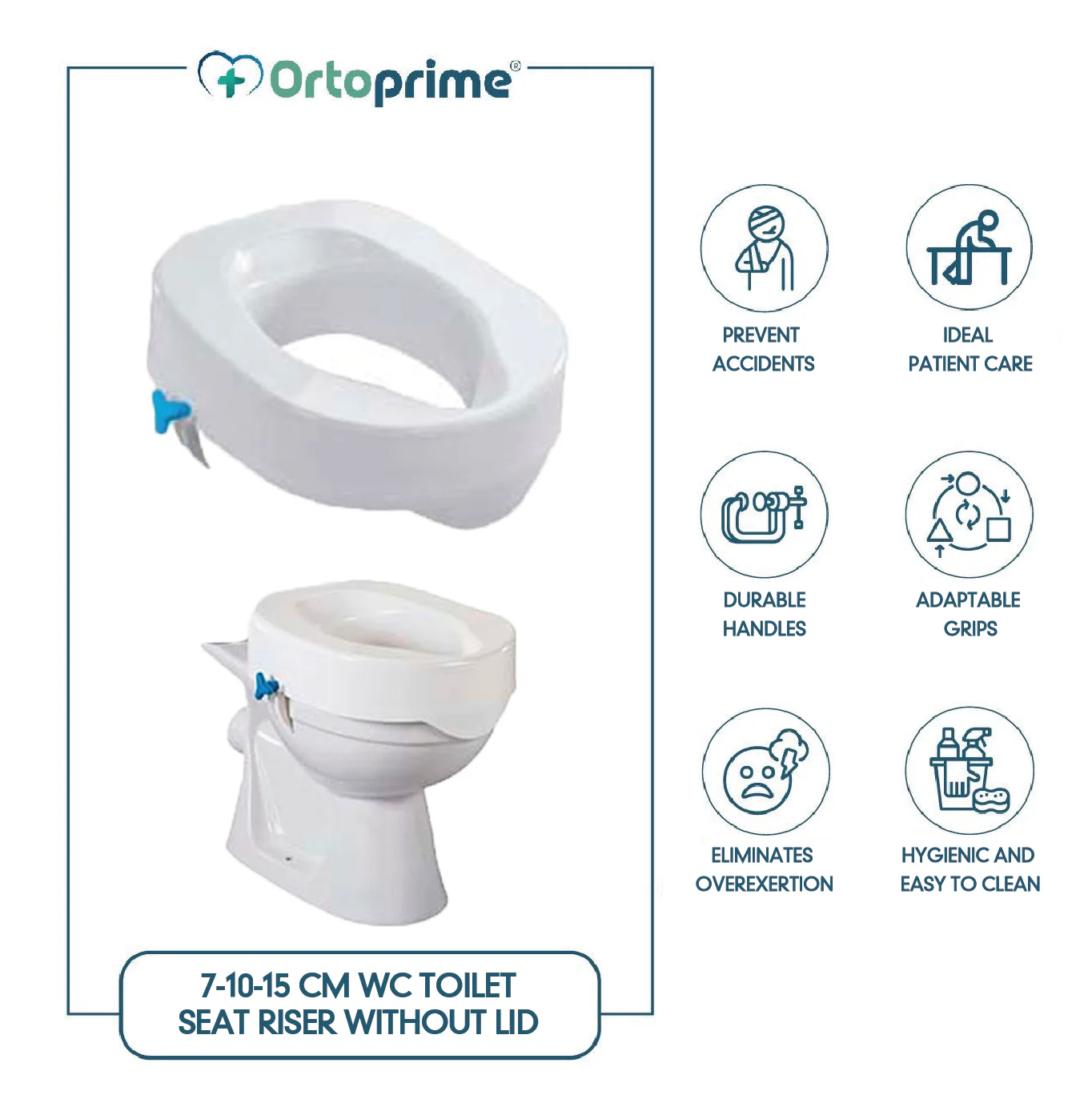WC-Erhöhung ohne Deckel mit einer Höhe von 7-10-15 cm | Universelles Modell - Image 4