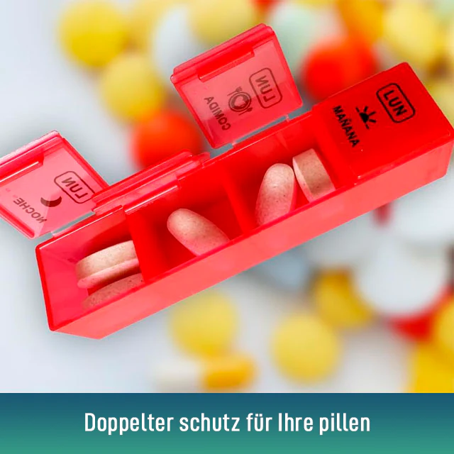 Wochenpillendose mit 4 Einnahmen und Schutzetui - Image 8